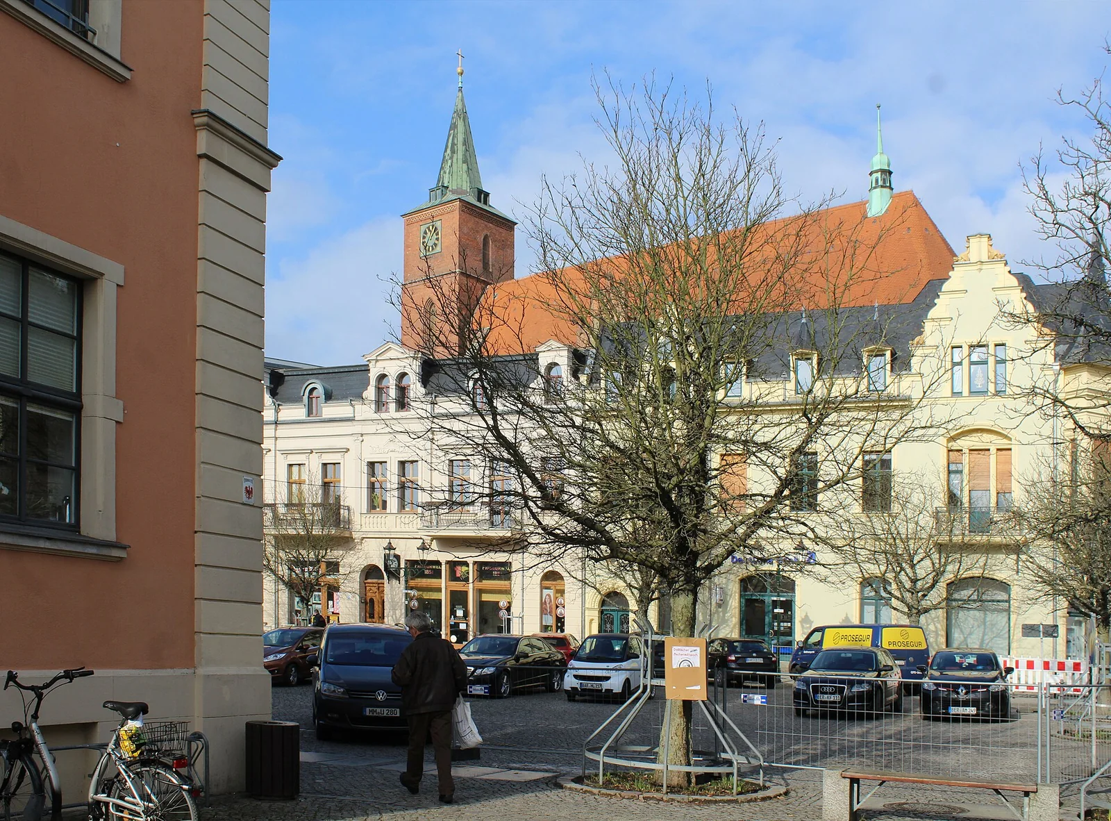 Marktplatz und Marienkirche in Bernau bei Berlin