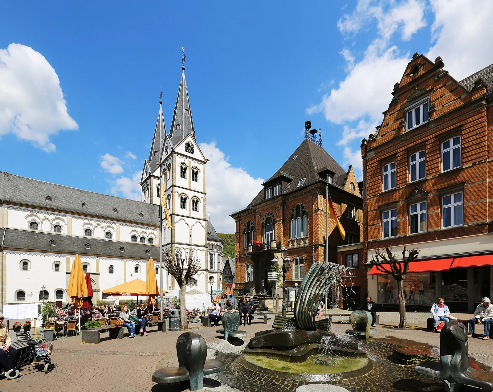 Marktplatz, Rathaus und St. Severus in Boppard