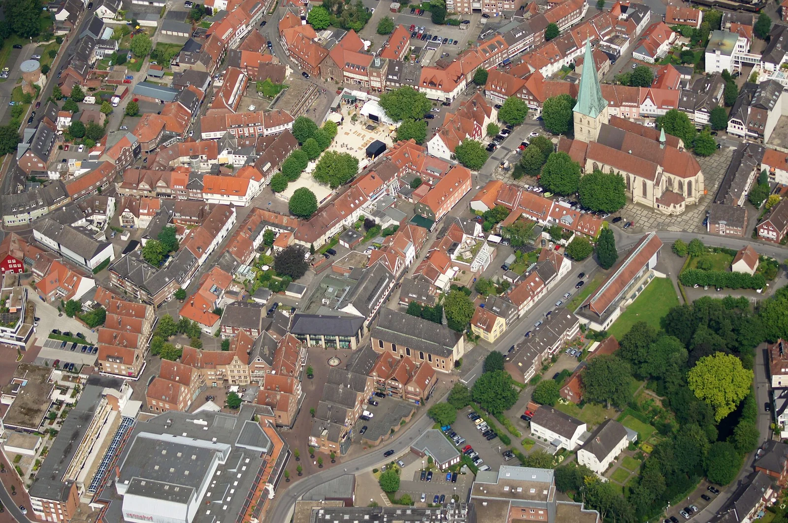 Altstadt von Borken aus der Luft