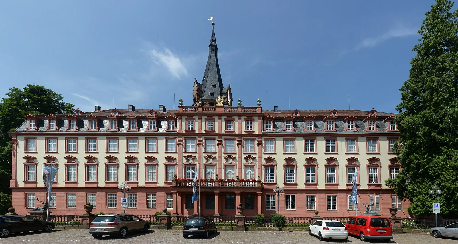 Schloss und Marktplatz in Erbach im Odenwald