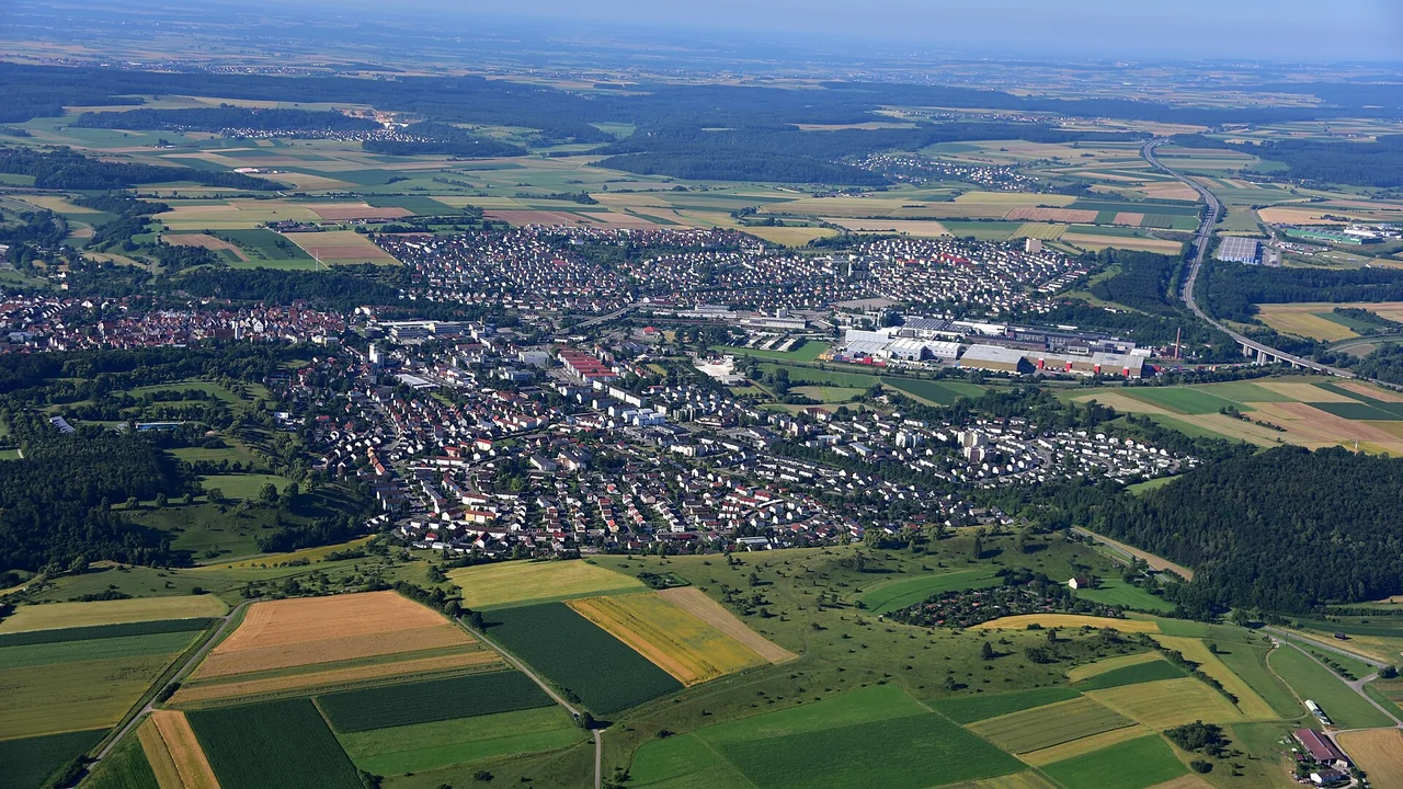 Ortsansicht von Giengen an der Brenz