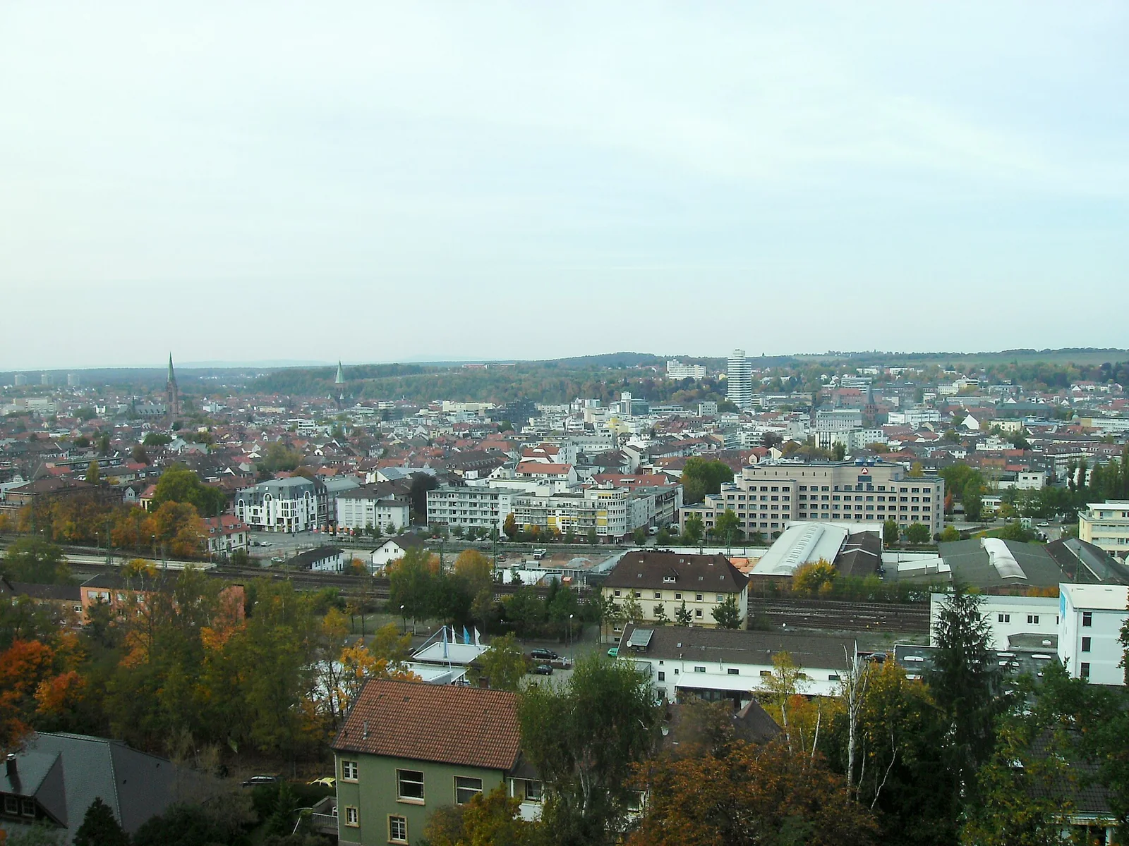 Stadtansicht von Kaiserslautern vom Betzenberg