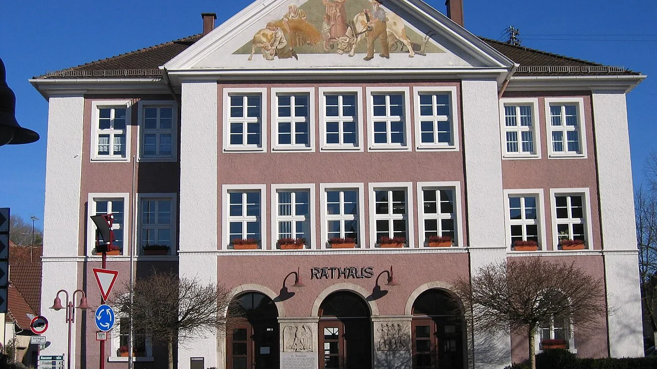 Stadtmotiv in Krauchenwies: Krauchenwies Rathaus