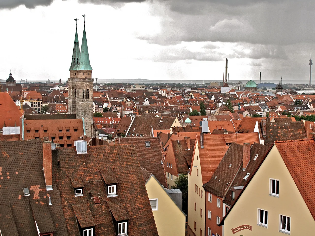 Blick von der Kaiserburg über die Nürnberger Altstadt