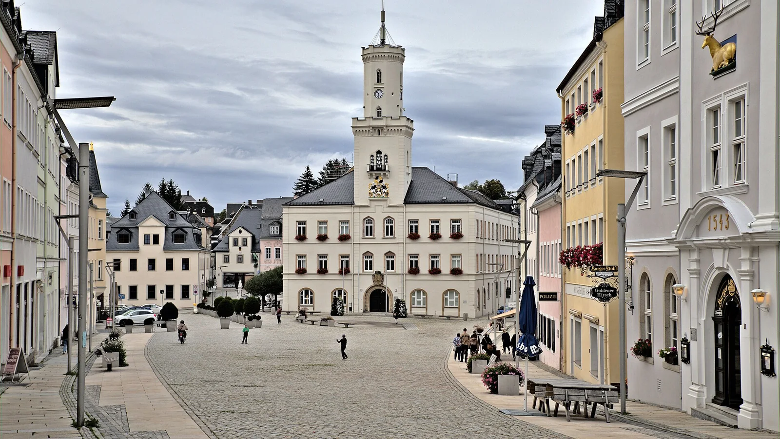 Stadtansicht von Schneeberg