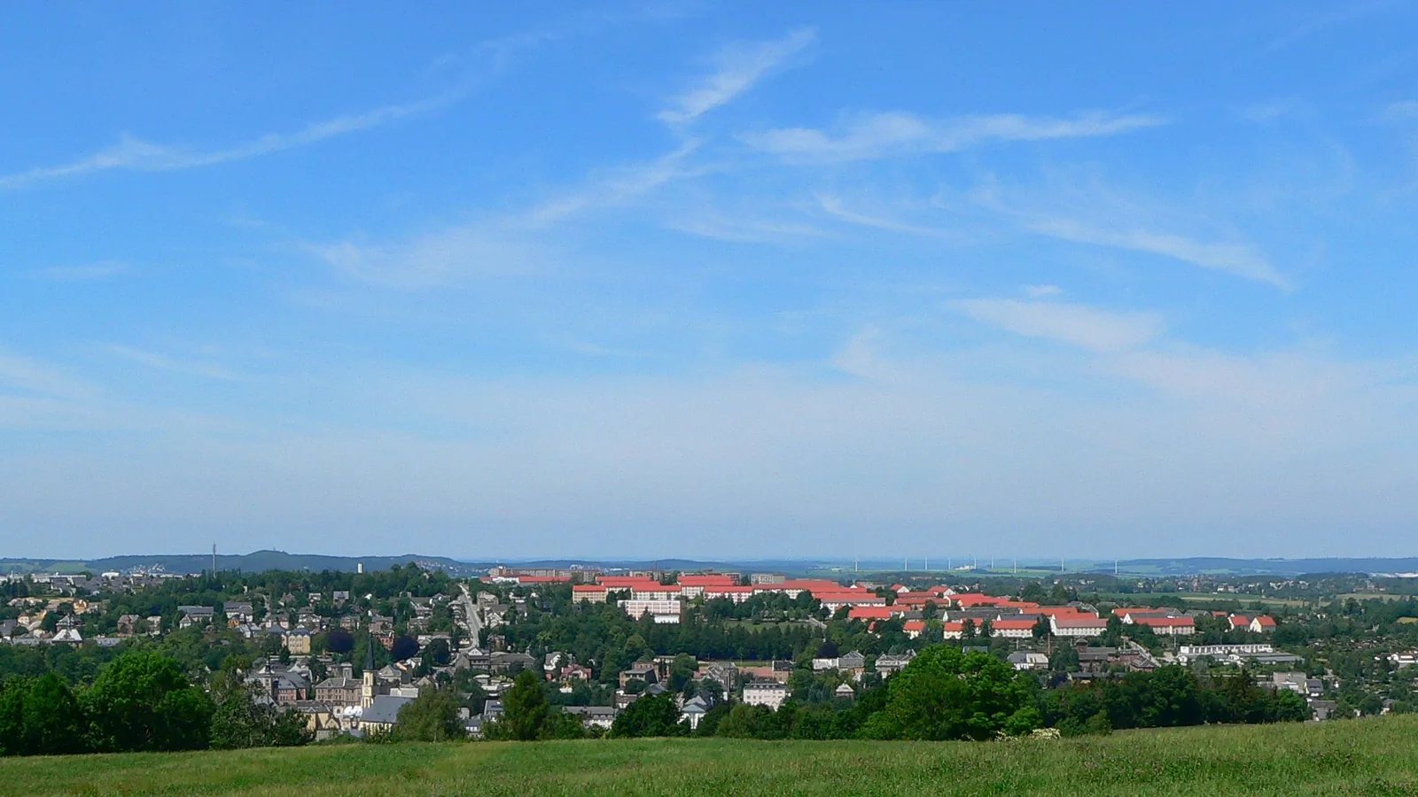 Stadtansicht von Stollberg im Erzgebirge