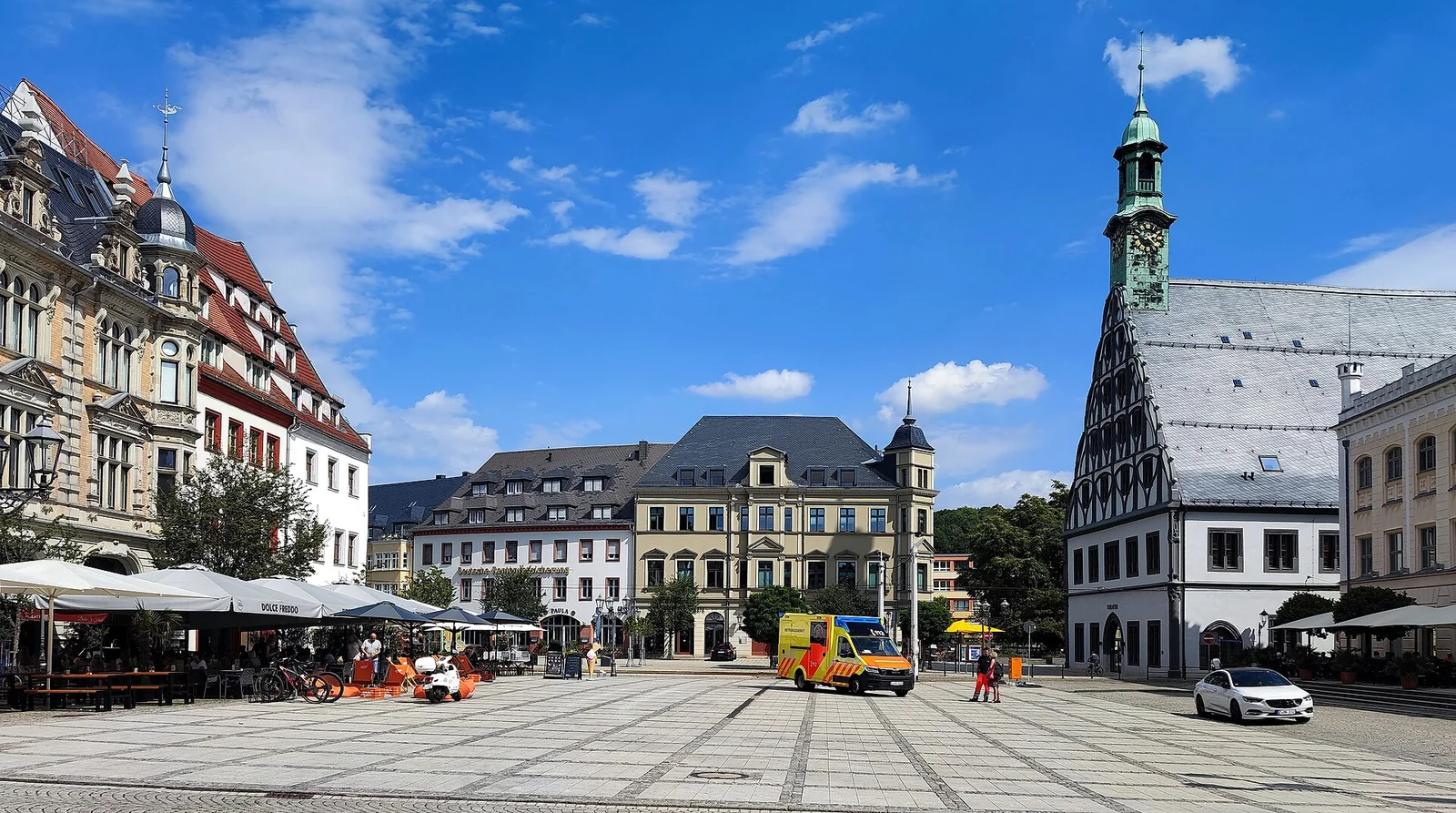 Blick über den Hauptmarkt in Zwickau